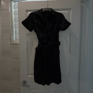 The Limited Black Button-Up Mini Dress